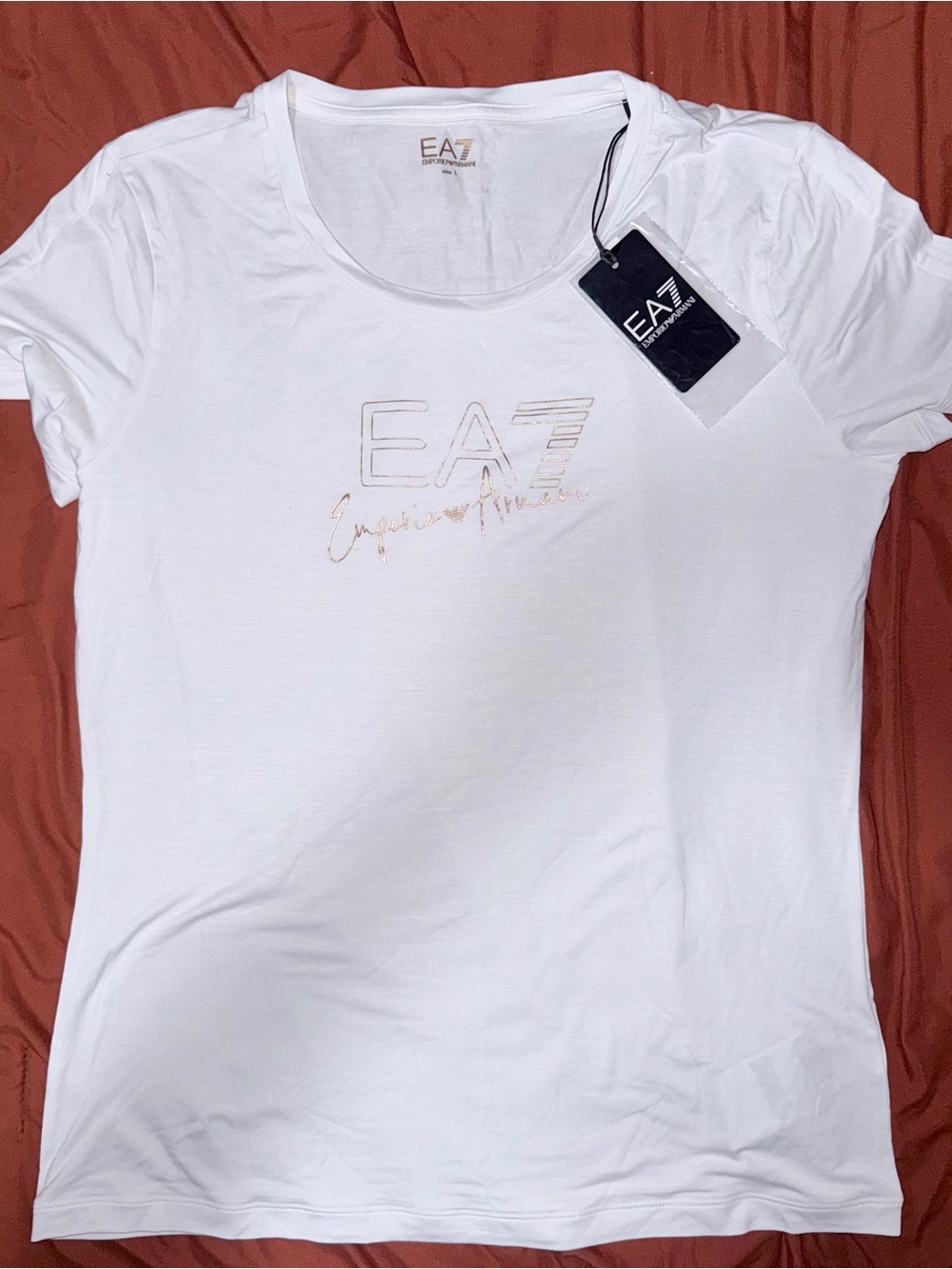 Women's White Logo Short Sleeve Tee